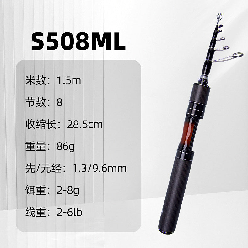 Telescopic Mini Travel Fishing Rod, 1.5–1.8 m (4.9–5.9 ft) – option photo
