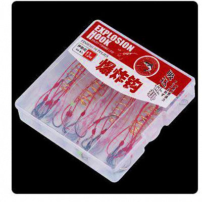 Spring Explosion Hook Rig, 4 Sets per Box, Sizes 6–14 – option photo