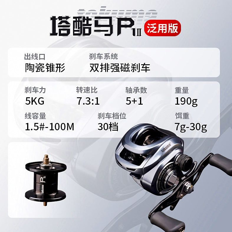 P1 Gen 2 Round Baitcasting Reel, 7.3:1, Metal Spool – option photo
