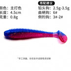 Ribbed T-Tail Soft Plastic Grub, 4.5–6.5 cm (1.8–2.6 in) – option photo