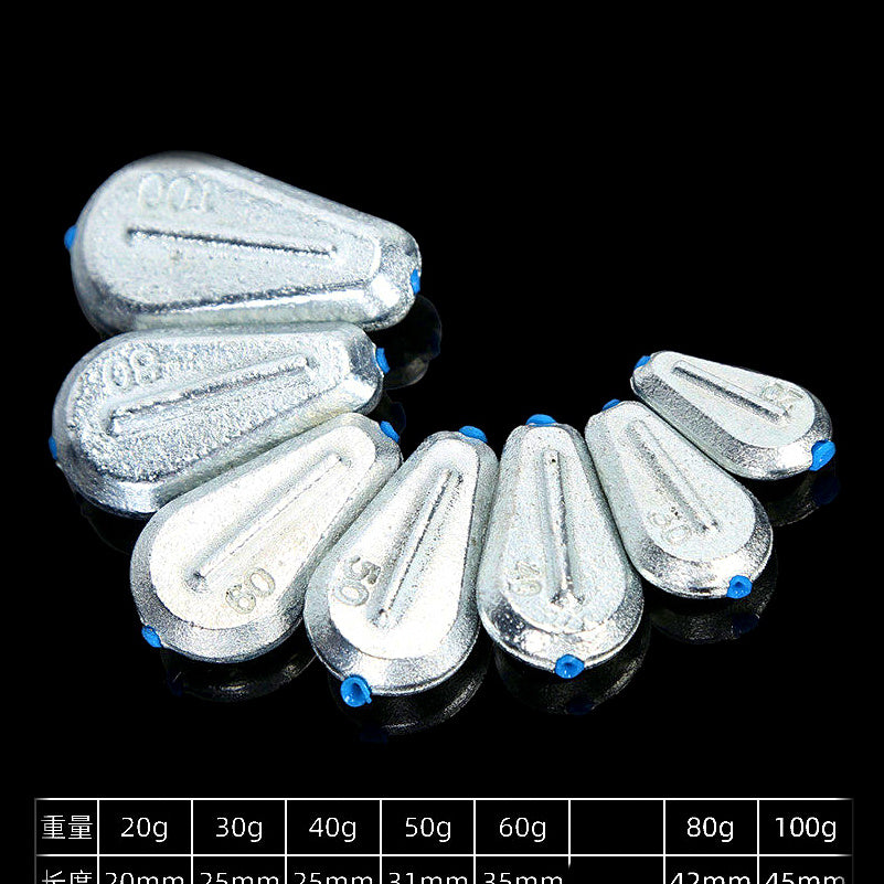 Heart-Shaped Galvanized Iron Sinker, 0.7–3.5 oz (20–100 g) – option photo