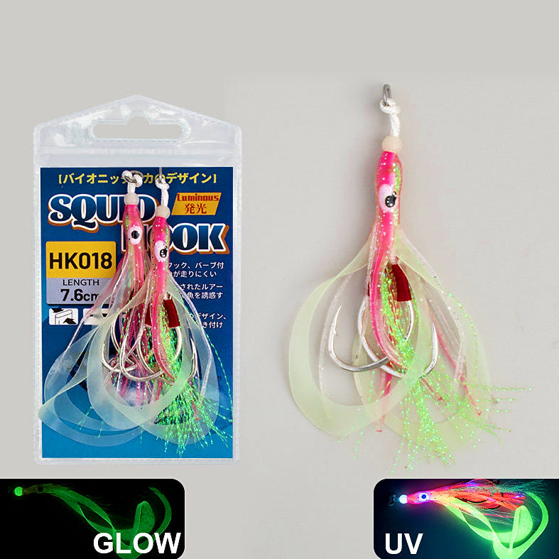 UV Glow Assist Hooks for Slow Pitch Jigs, High Carbon Steel – option photo