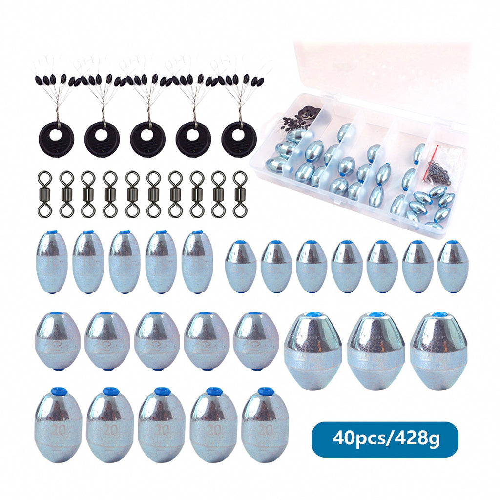 Egg Sinker Assortment Set, Open Core Fishing Weights – option photo