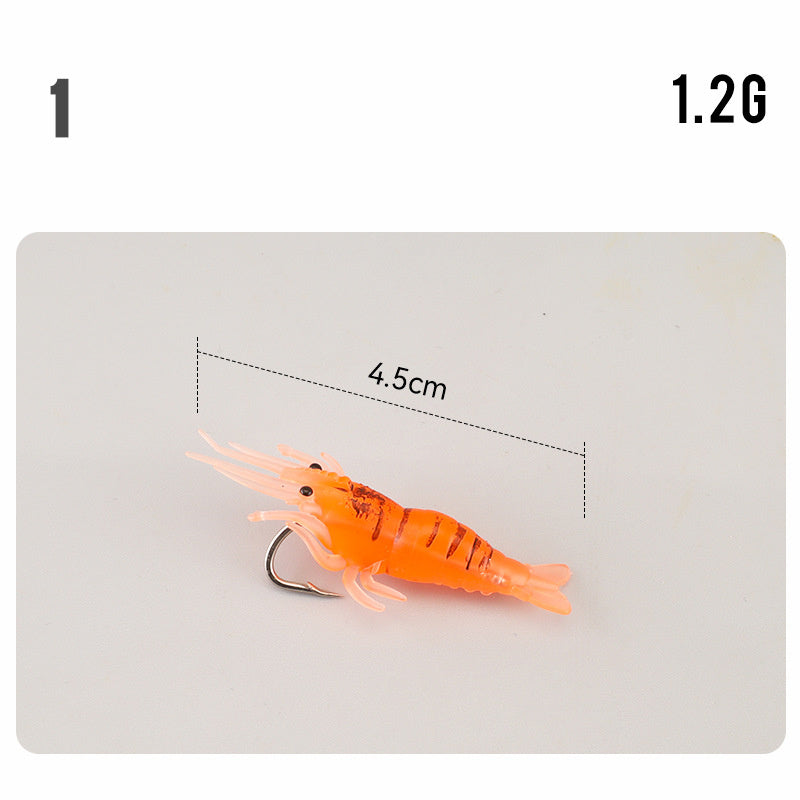 Soft Shrimp Lure with Hook, Glow Colors – option photo