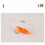 Soft Shrimp Lure with Hook, Glow Colors – option photo