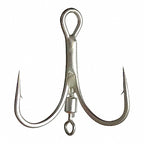 Treble Hook with Swivel, Matte Tin, Sizes #1–#10 – option photo