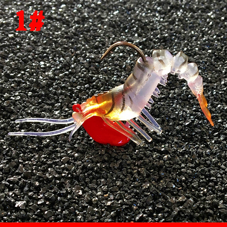 Jointed Shrimp Soft Lure with Jig Head Hook, 5–10 cm – option photo