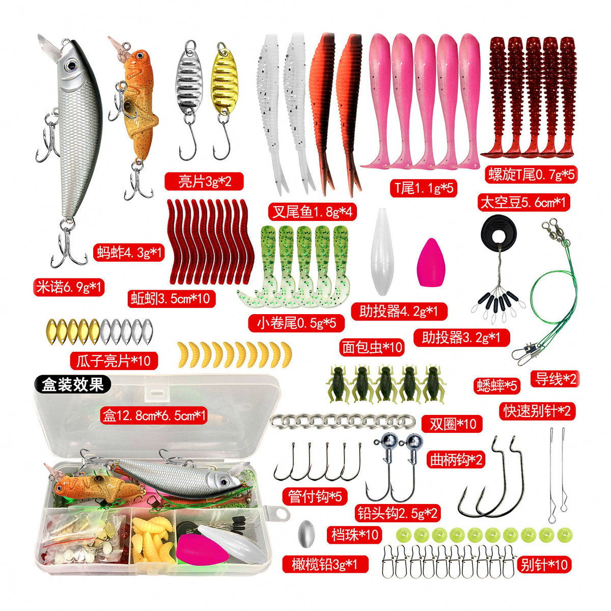 Lure Assortment Kit, Hard Baits, Minnows, Frogs, Spinnerbaits – option photo