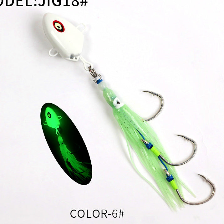 Glow Slow Pitch Jig with Squid Hook, 100–300 g (3.5–10.6 oz) – option photo