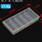 5-Compartment Clear Plastic Lure & Tackle Box, Multiple Sizes – option photo