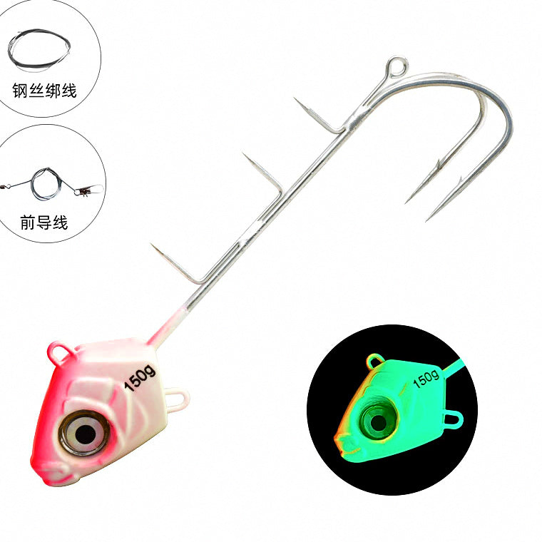 LED Glow Cutlassfish Jig w/ Hook, 80–300 g (2.8–10.6 oz) – option photo