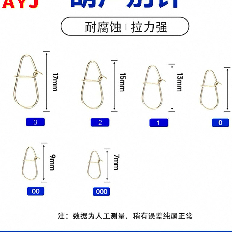 Gourd-Shape Snap Swivels, Sizes 00–3, 100 Pack – option photo