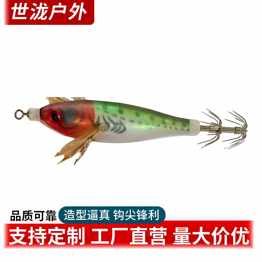 Glow Shrimp-Style Squid Jig, Hard Bait for Boat Fishing – option photo
