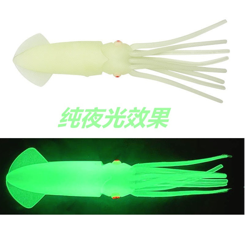 Soft Squid Lure, Glow Colors, 8–20 cm (3–8 in) – option photo