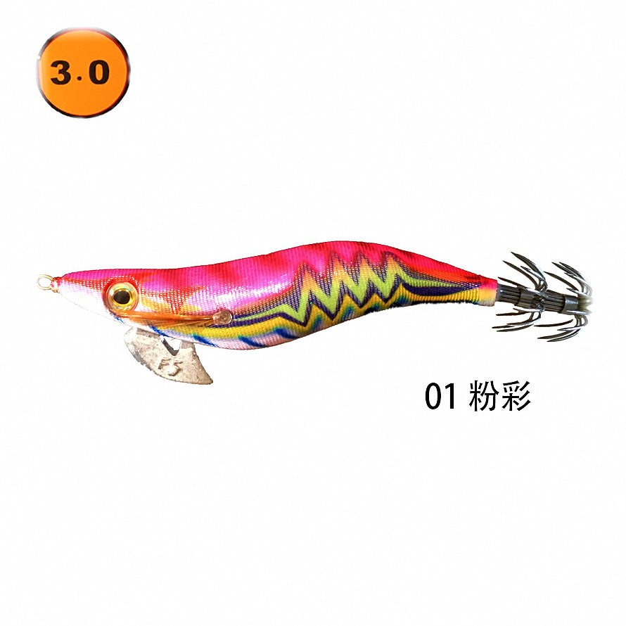 Glow Wood Shrimp Squid Jig (Egi), 3.0, 17 g (0.6 oz) – option photo