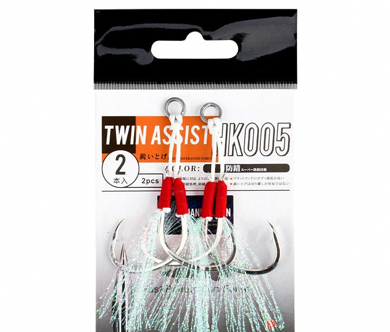 Double Assist Hooks with PE Line, Sizes 1/0–4/0 – option photo