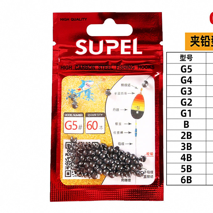 Split Shot Sinkers, Pinch-On Open Style, Sizes G5–5B – option photo