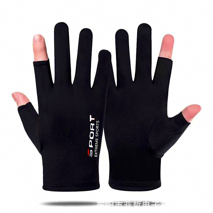 UV Sun Protection Fishing Gloves, Touchscreen, Fingerless – option photo