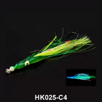 Squid Beak Hook Rig, 3-Hook Set, UV Glow, 6/0 & 8/0 – option photo