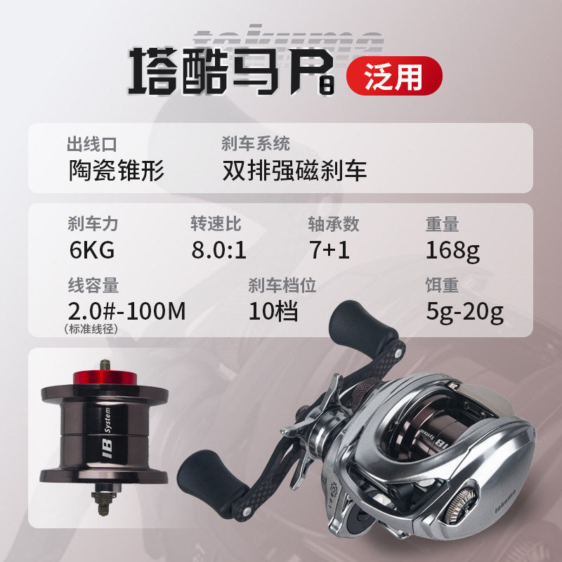 Low-Profile Baitcasting Reel, Carbon Frame, 8 Bearings – option photo