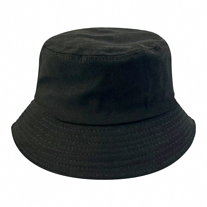 Cotton Bucket Hat, Short Brim Flat Top Sun Hat – option photo