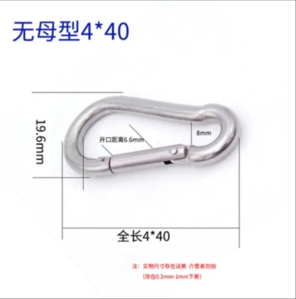 Zinc-Plated Iron Spring Snap Hook, M4–M15 (40–200 mm) – option photo