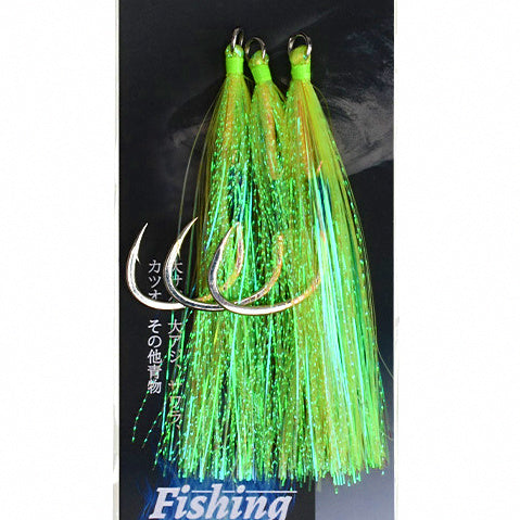 Glow Wire Assist Hooks for Slow Pitch Jigs, 3-Pack, 2/0–5/0 – option photo