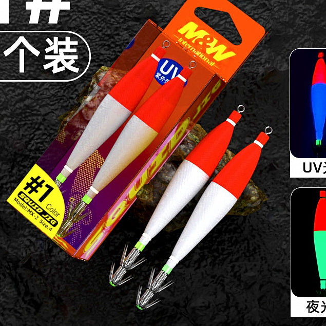 Glow UV Rocket Squid Jig Umbrella Hook Rig, 1 or 2 Pack – option photo