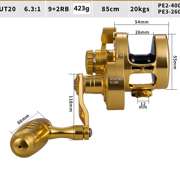 Conventional Jigging Reel, UT20-UT70, Right or Left Hand – option photo