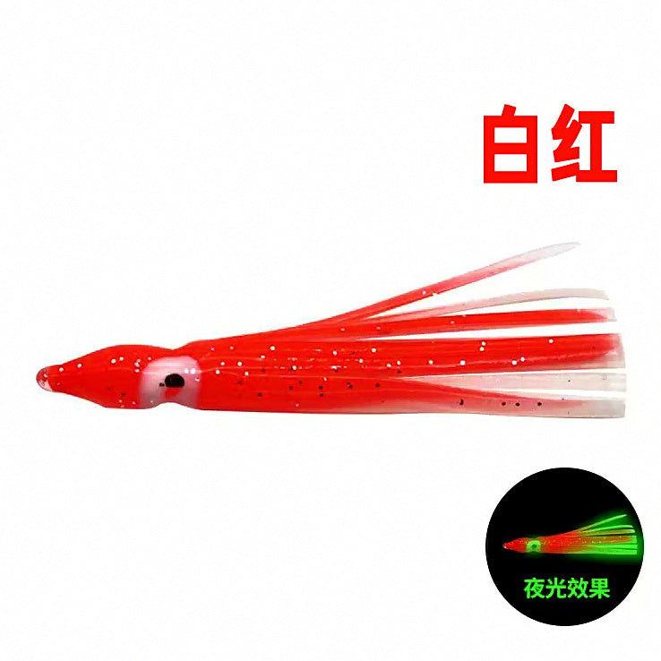 Glow Octopus Skirt Squid Lures, 5-Pack Soft Baits – option photo