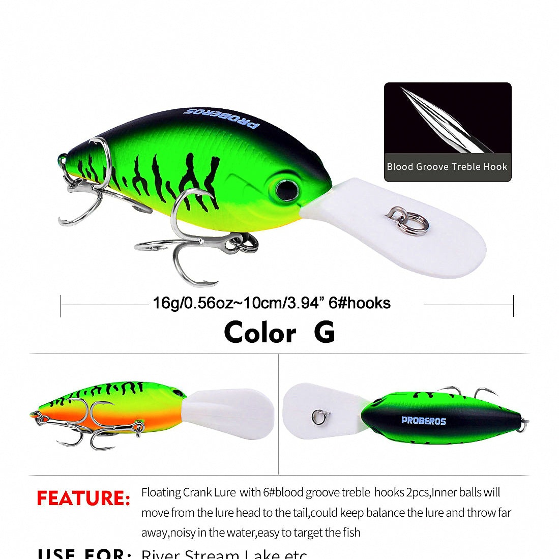 Deep Diving Minnow Lure, 10 cm (3.9 in), 16 g (0.56 oz) – option photo