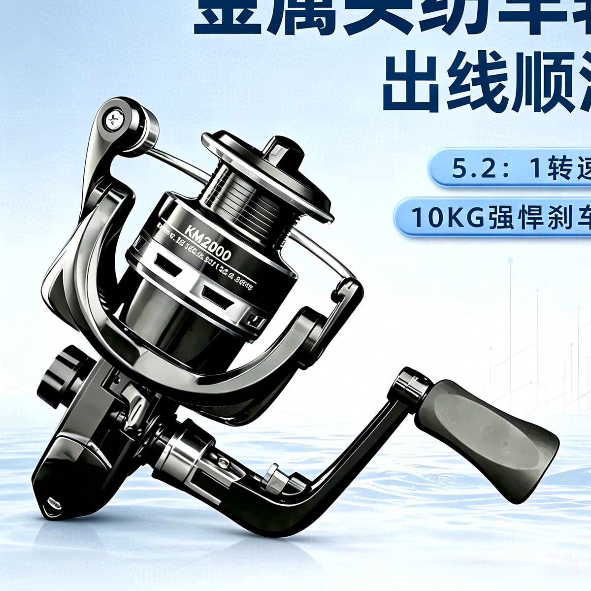 Metal Spool Spinning Reel, 13 Bearings, Sizes 1000–7000 – option photo