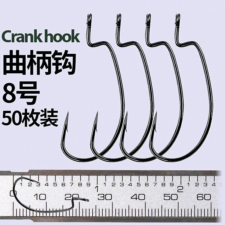 Offset Worm Hooks, 50-Pack, Sizes 8 to 3/0 – option photo
