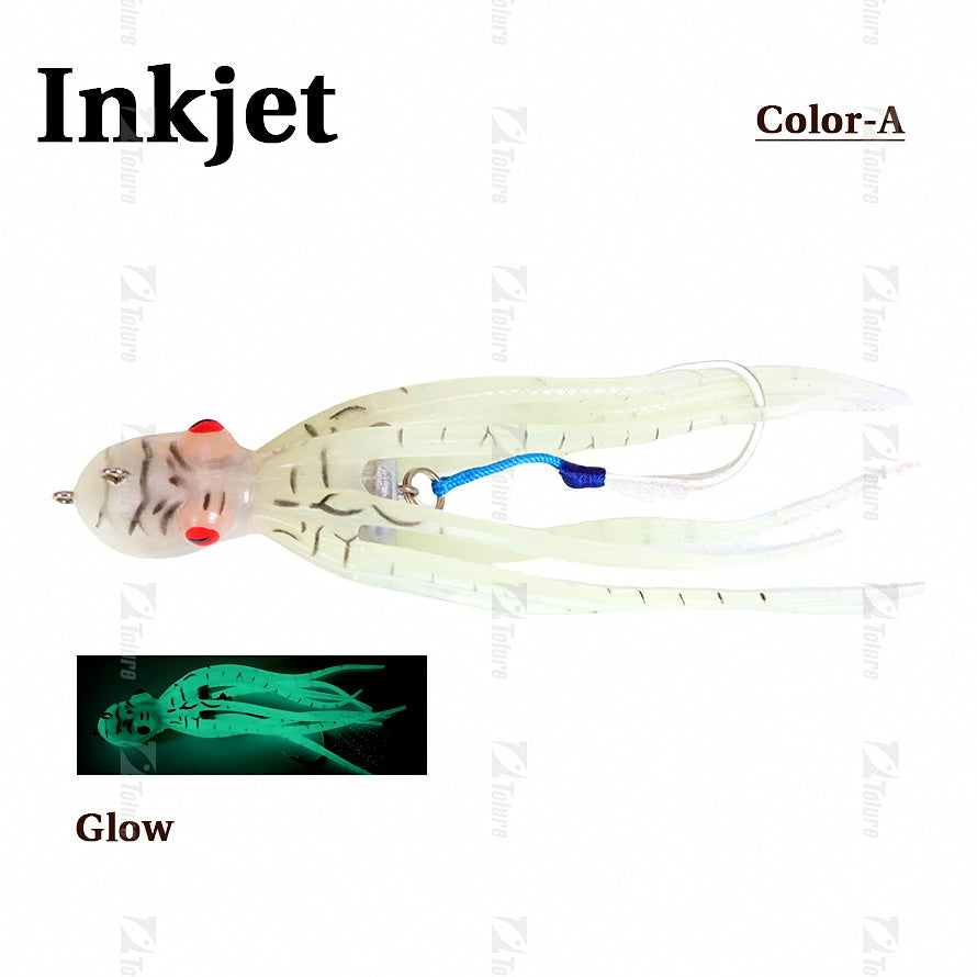 Glow Octopus Squid Jig, TPE Soft Bait, 60–300 g (2.1–10.6 oz) – option photo