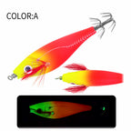 Glow Squid Jig Wood Shrimp with Rattle, 80 mm, 7.5 g (0.26 oz) – option photo