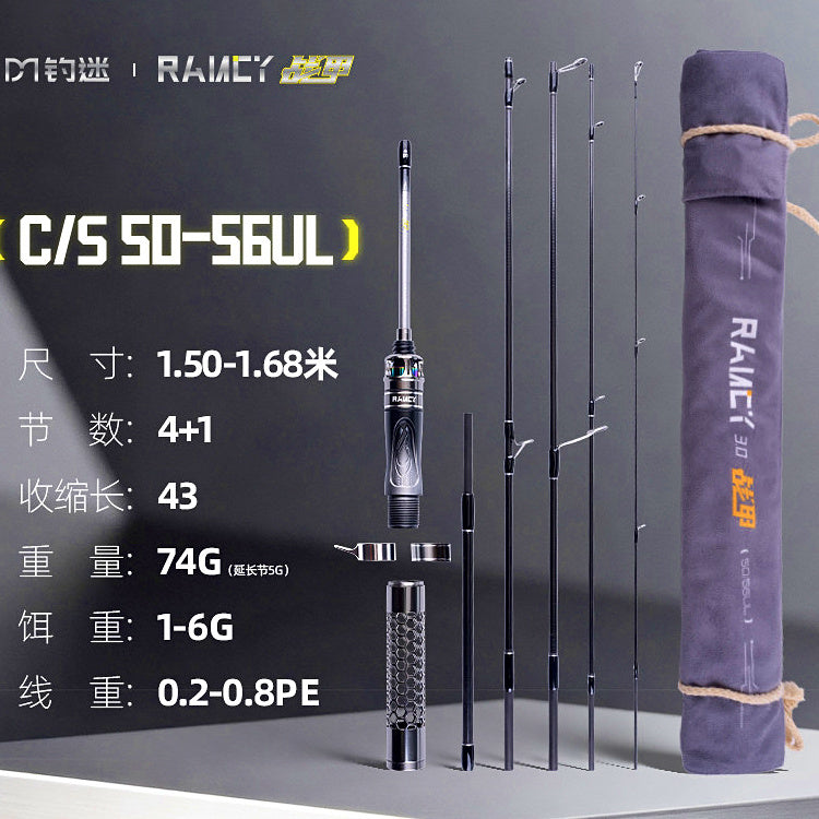 Ultralight 5-Piece Travel Rod, 1.5–1.68 m (4.9–5.5 ft) – option photo