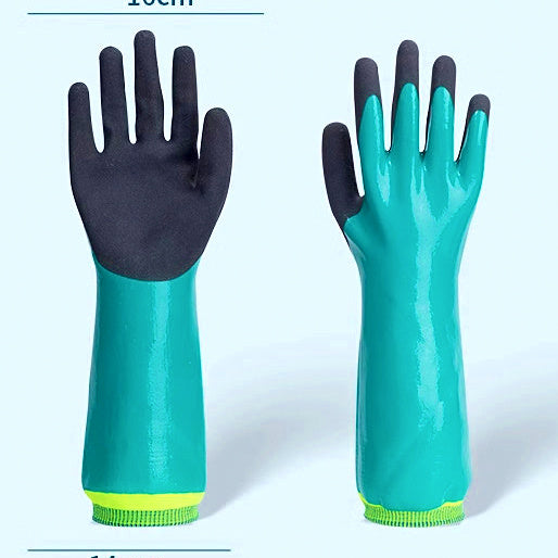 Waterproof Fish Cleaning Gloves, Extra Long Rubber, 30–35 cm – option photo