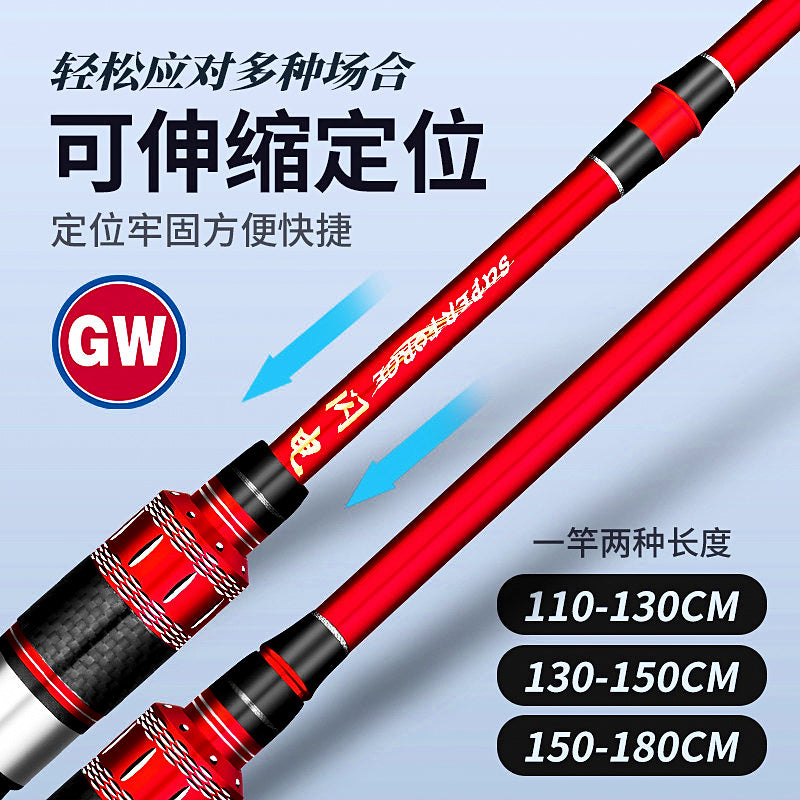 Telescopic Raft Rod, Soft Tip Carbon, 1.1–1.8 m (3.6–5.9 ft) – option photo