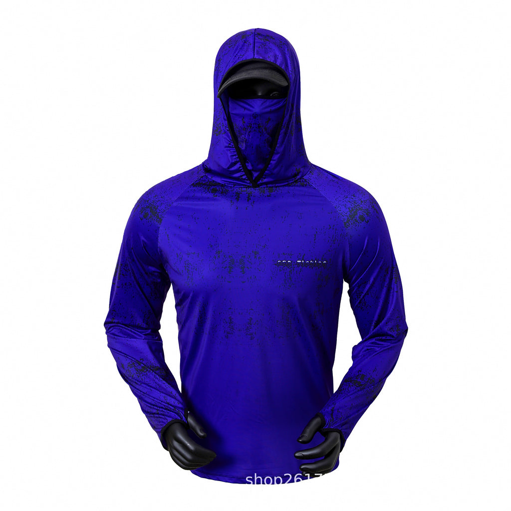 Men's Hooded Sun Protection Fishing Shirt, Quick-Dry – option photo