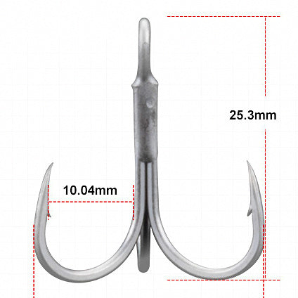 Carbon Steel Treble Hooks, Barbed, Plain or Feathered – option photo