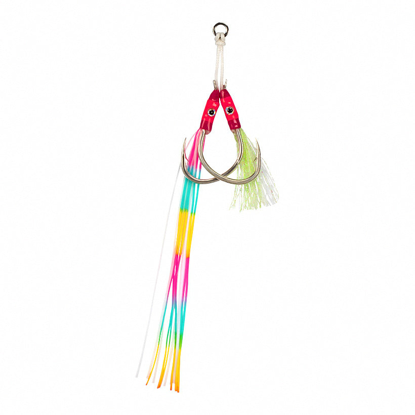 Slow Pitch Double Assist Hooks, Glow Thread, 1/0–5/0 – option photo