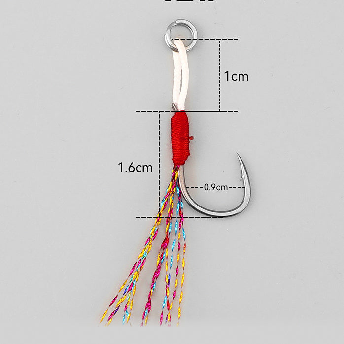 Hand-Tied Barbed Flasher Hooks, Size 10/12/14, Single or 20-Pack – option photo