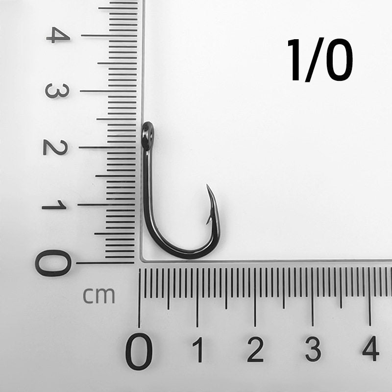 Black Nickel Live Bait Hooks, Heavy Wire, 1/0–9/0, Bulk Pack – option photo