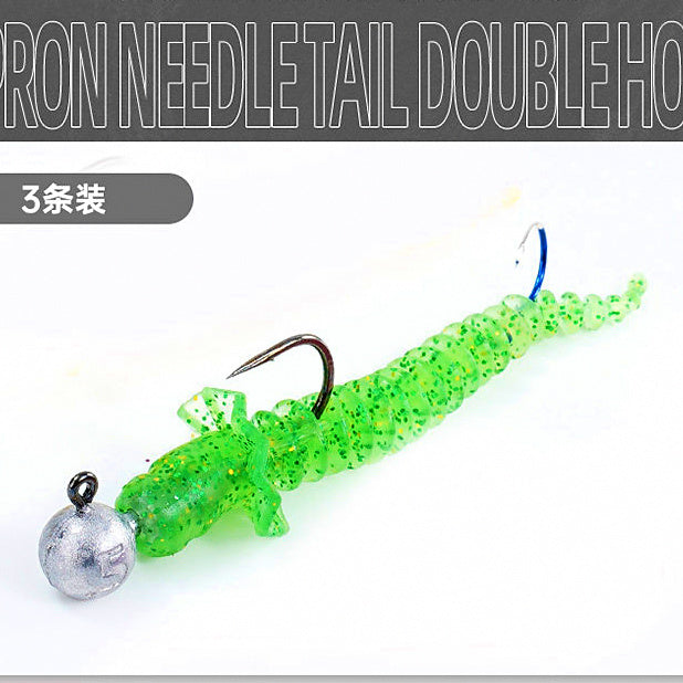 Spiral Tail Soft Worm with Jig Head & Trailer Hook, 7.5 cm – option photo