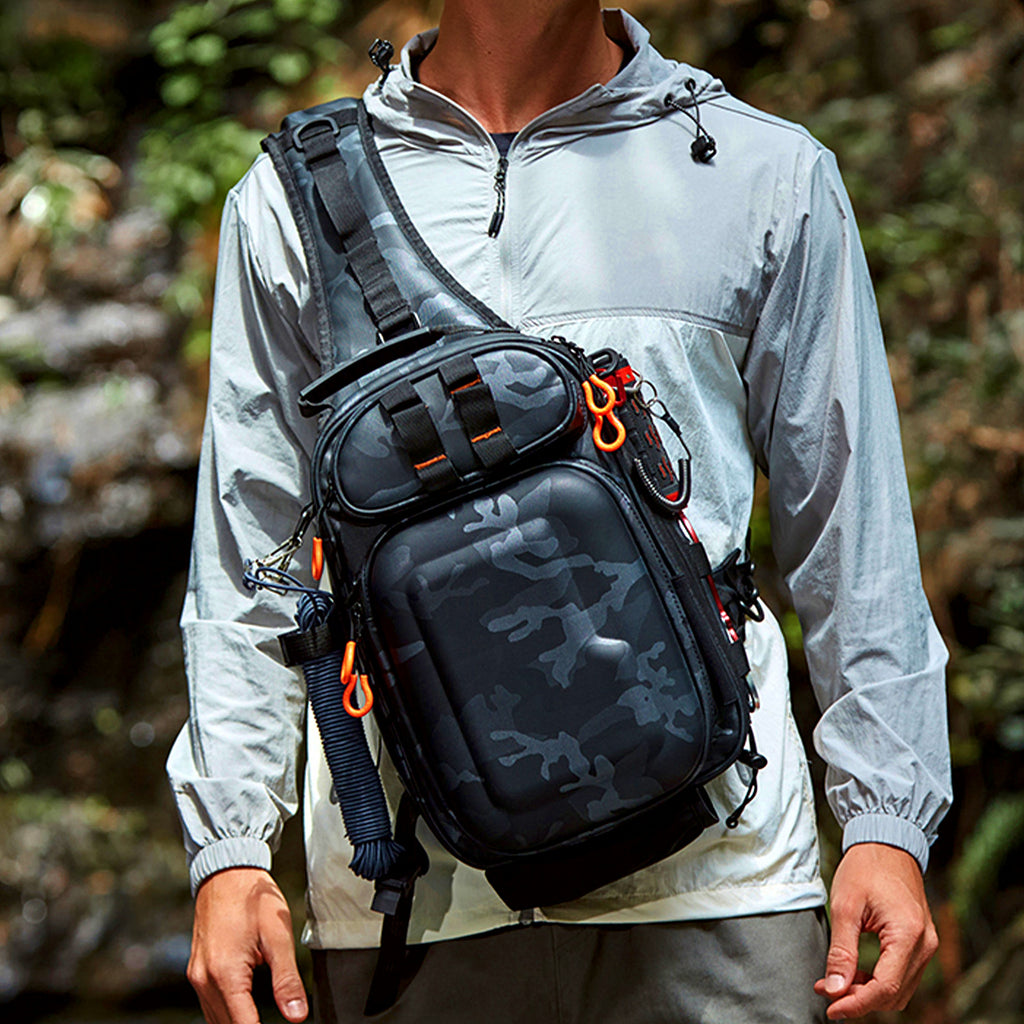 Waterproof Hard Shell Fishing Backpack / Sling Bag, Airtight – option photo