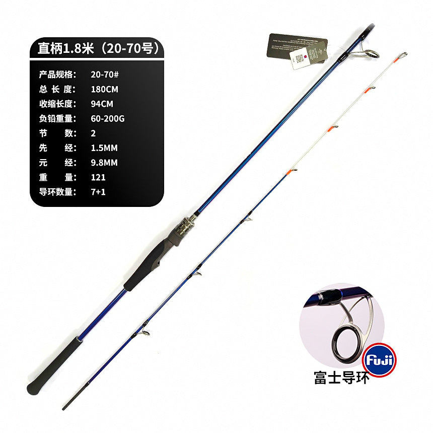 Solid Carbon Boat Rod, 2-Piece, 1.8–2.4 m (5.9–7.9 ft) – option photo