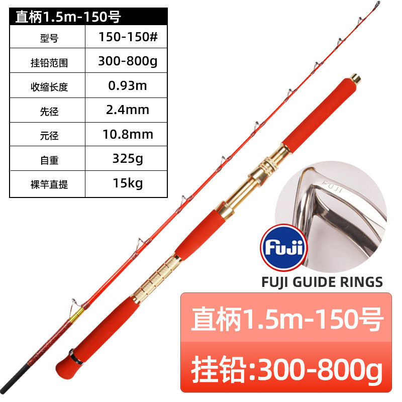 Solid Fiberglass Electric Reel Boat Rod, 1.5–2.7 m (4.9–8.9 ft) – option photo