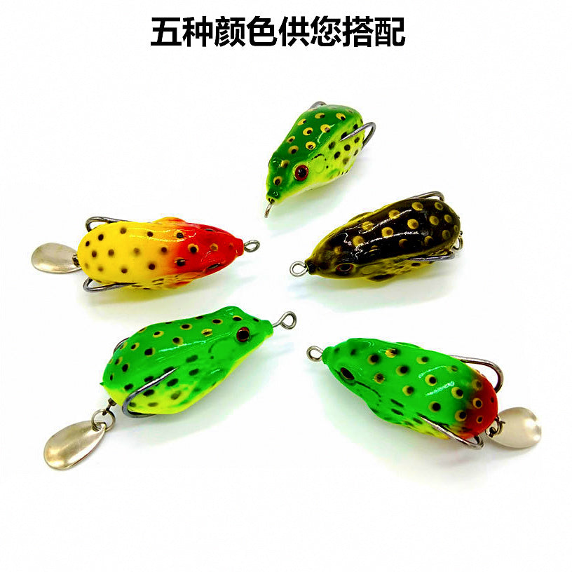Soft Frog Lure with Sequin, Double Hooks, 4–5.5 cm (1.6–2.2 in) – option photo