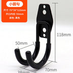 Heavy-Duty Metal Wall Hooks, Adhesive or Screw Mount – option photo