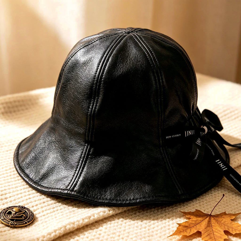 Women's Bucket Hat with Bow, Short Brim, Adjustable – option photo